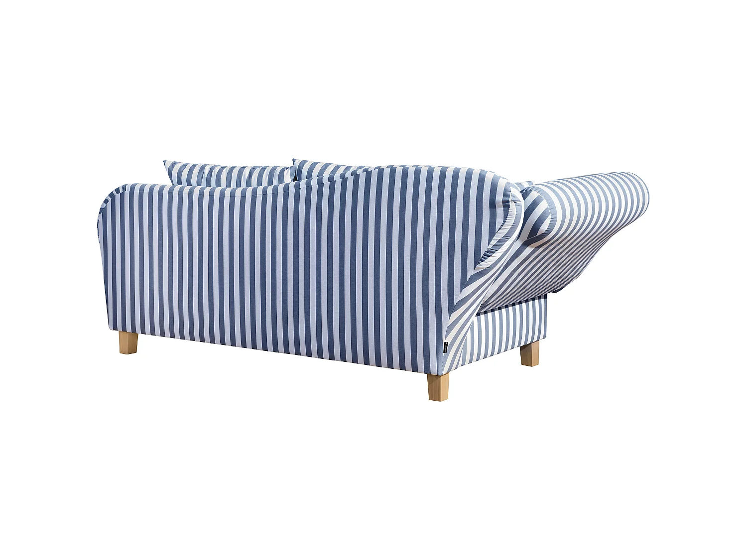 Recamiere mit Armteil links klappbar - Flachgewebe - blau - Selma