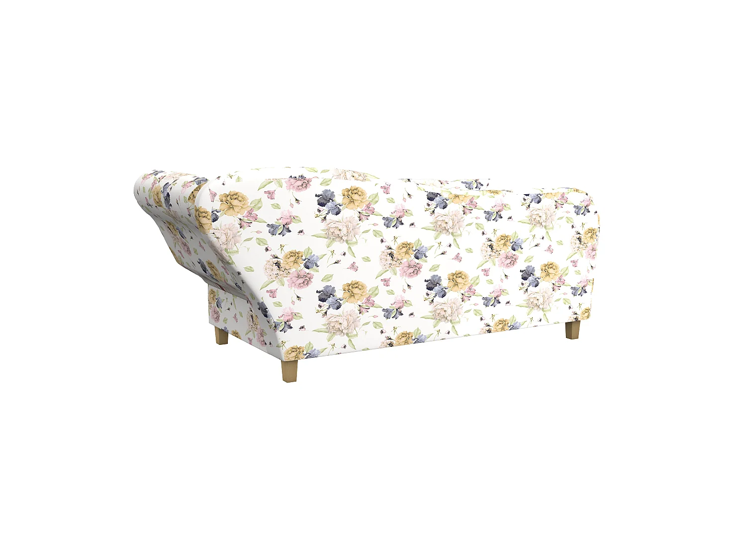 Recamiere mit Armteil rechts klappbar - Flachgewebe - beige - Selma
