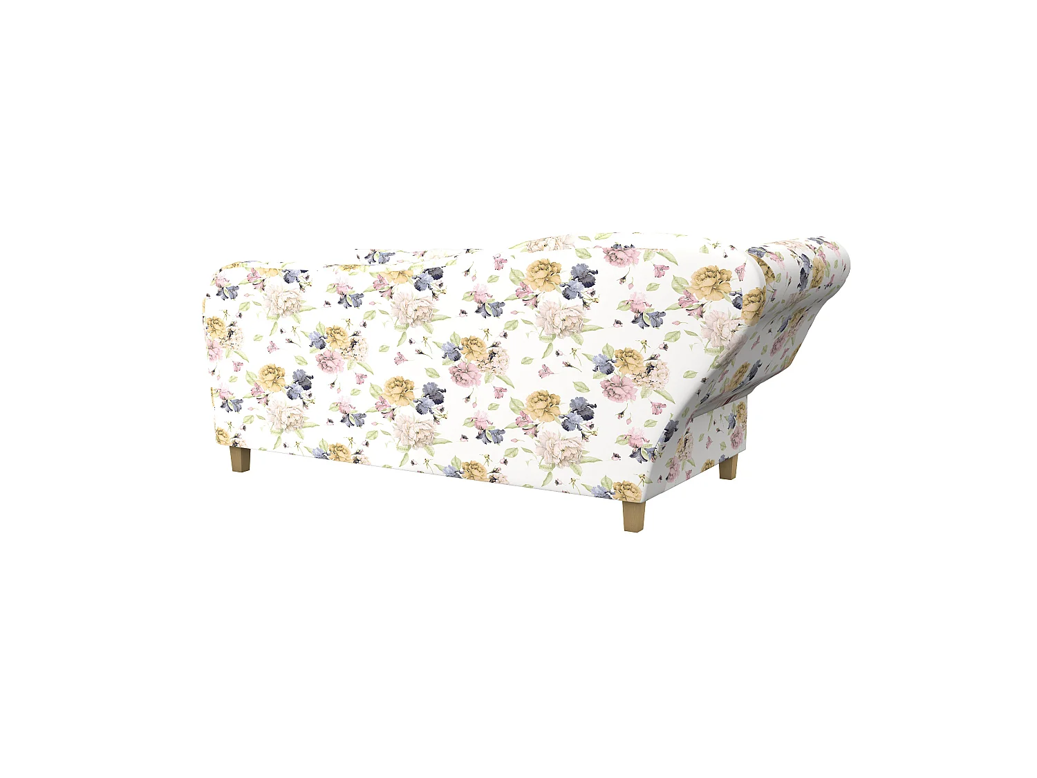 Recamiere mit Armteil links klappbar - Flachgewebe - beige - Selma