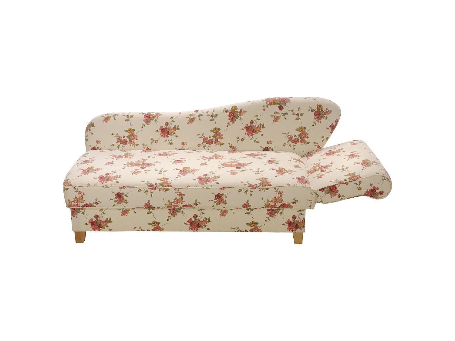 Recamiere mit Armteil rechts klappbar - Flachgewebe - beige - Selma