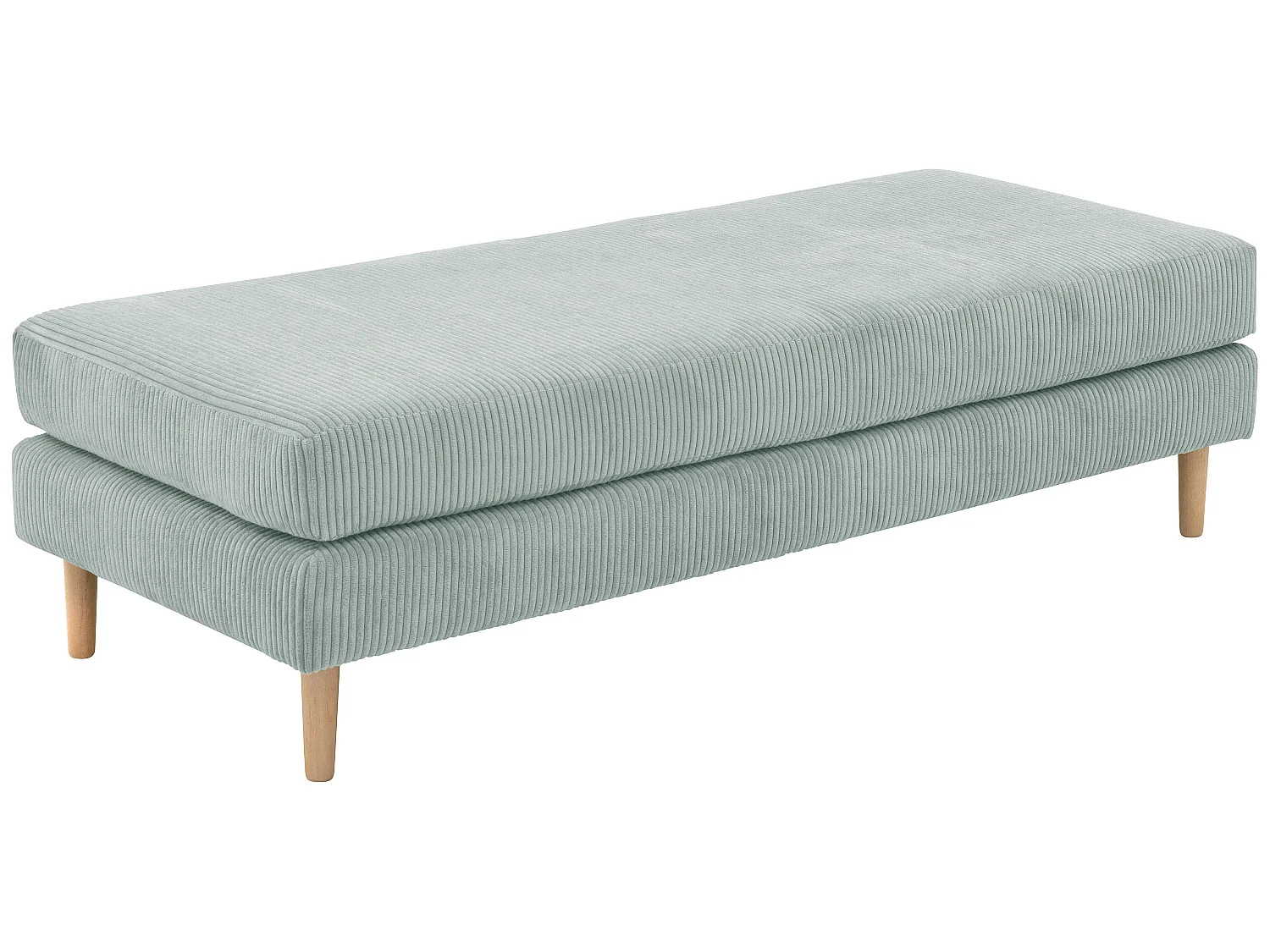 Hocker - Cordstoff - silber - Florian