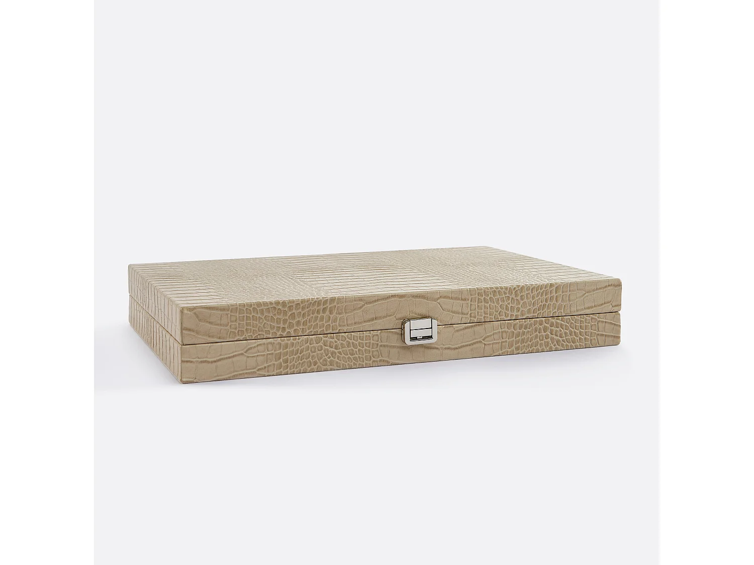 Backgammon - Large BACKGAMMON en cuir beige sable