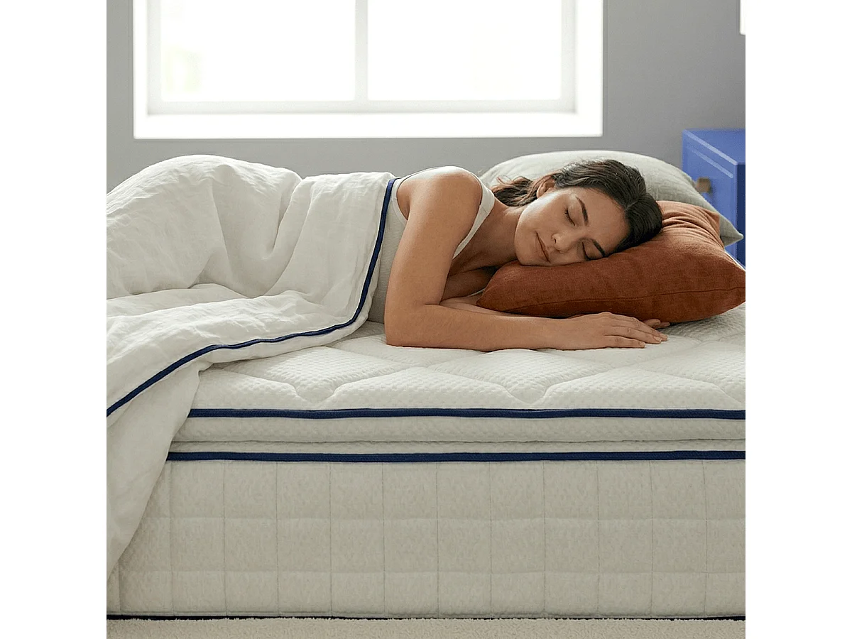 Matelas mousse 180x200 cm avec surmatelas intégré - 7 zones de confort - Confort Signature