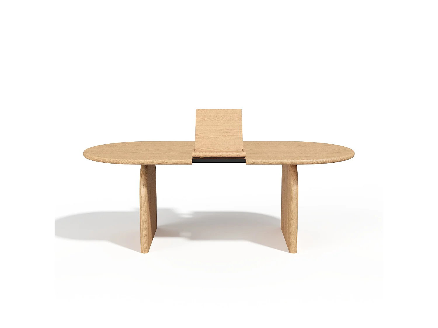 Table à manger extensible BRIA en bois contreplaqué chêne clair 220x100cm