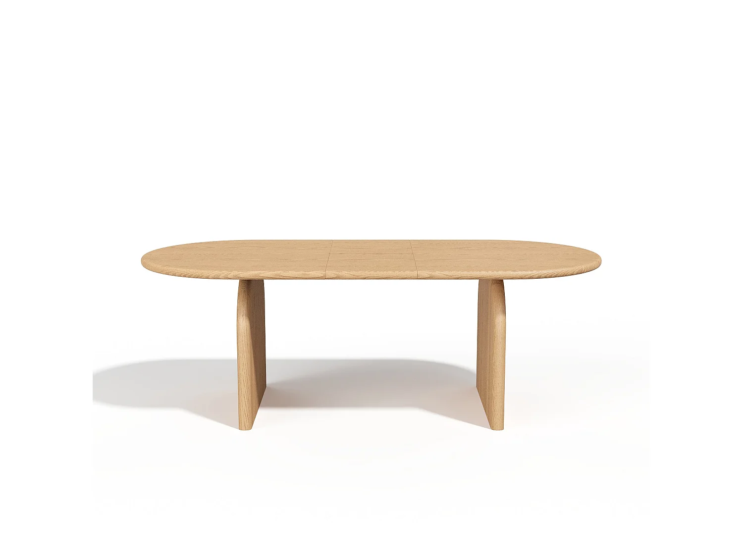 Table à manger extensible BRIA en bois contreplaqué chêne clair 220x100cm