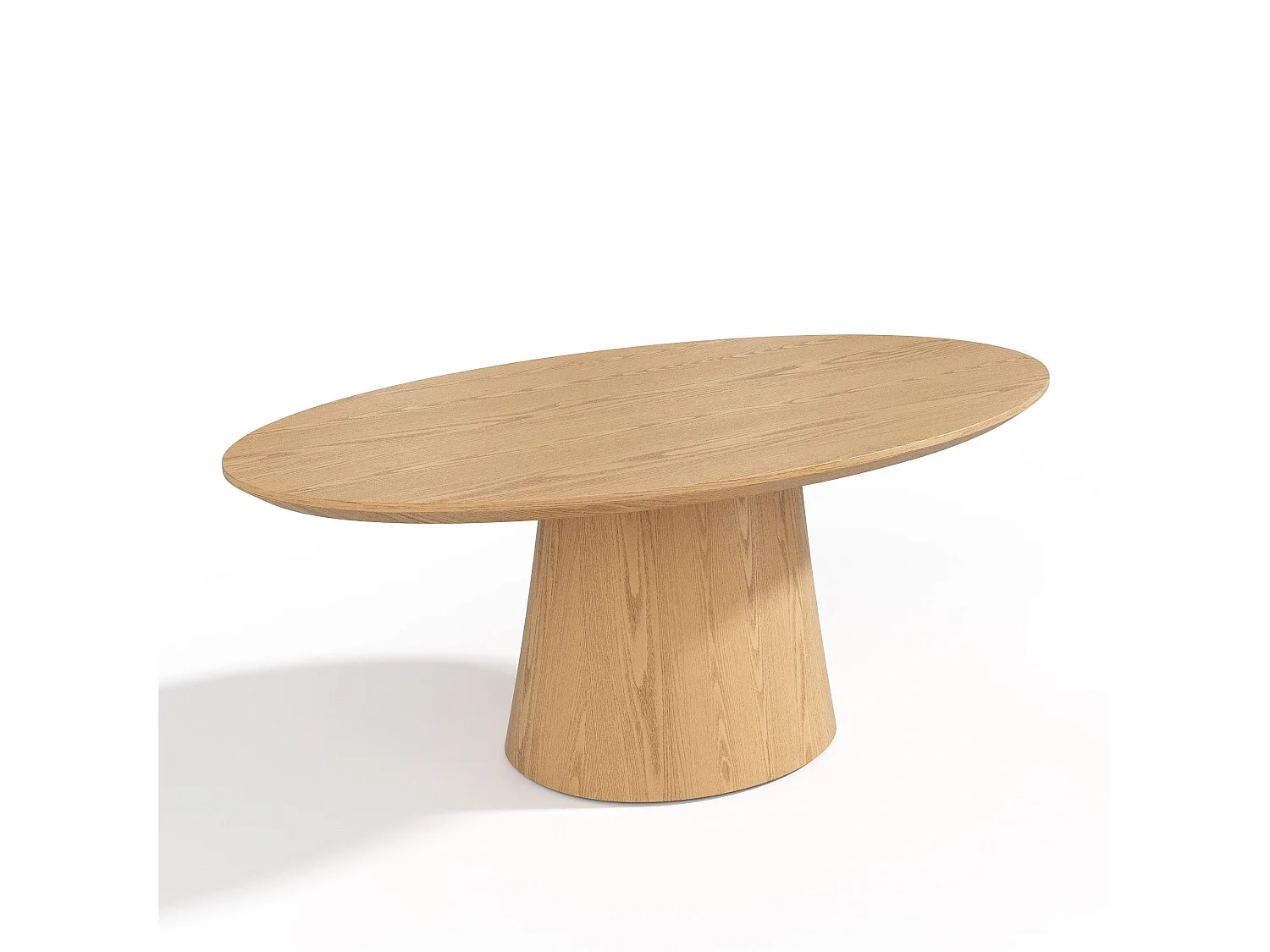 Table à manger BOSCA en bois contreplaqué chêne clair 200x110cm