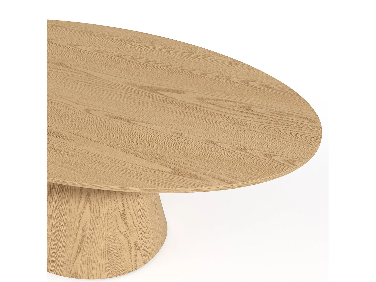 Table à manger BOSCA en bois contreplaqué chêne clair 200x110cm