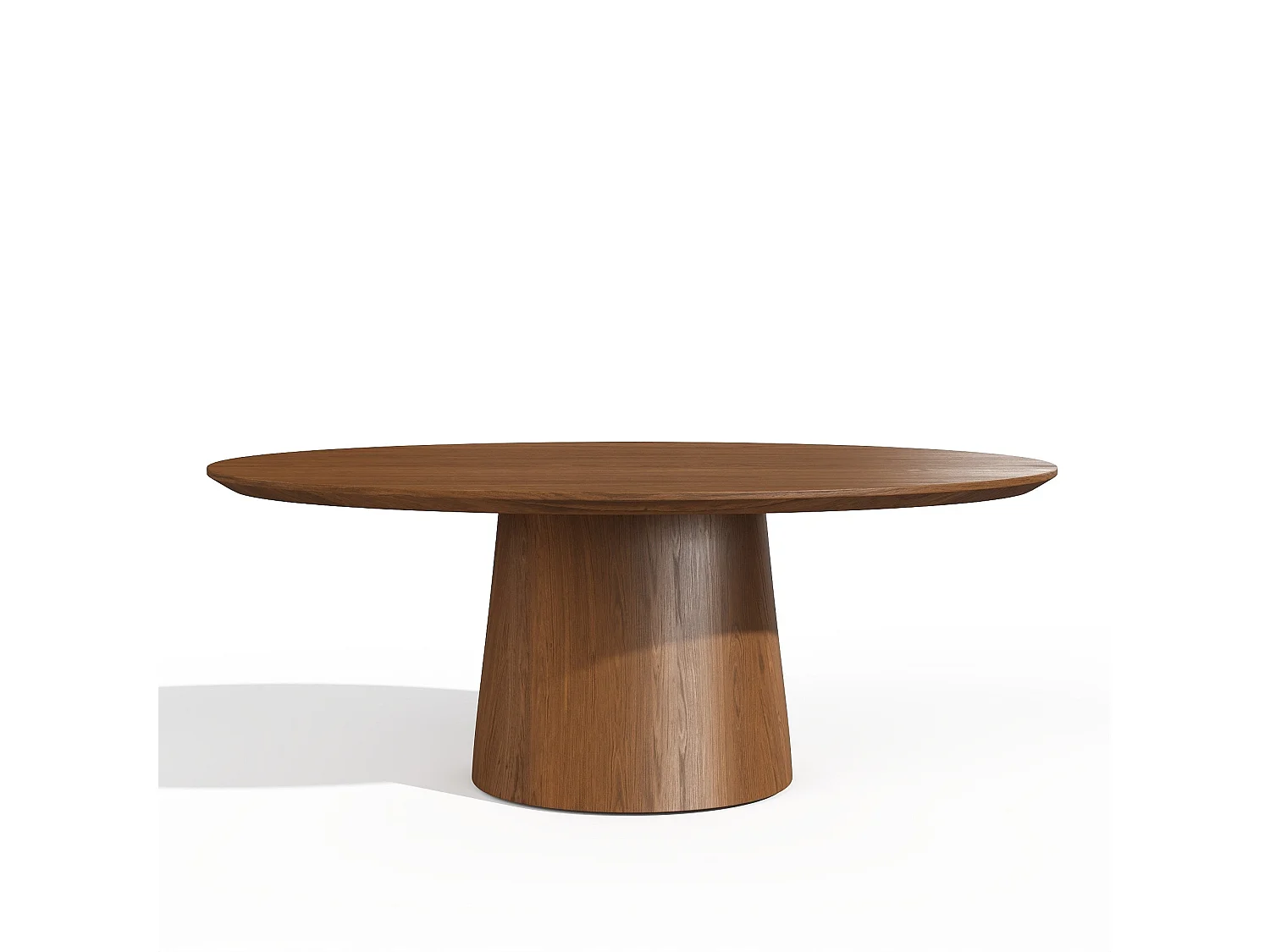 Table à manger BOSCA en bois contreplaqué noyer clair 200x110cm