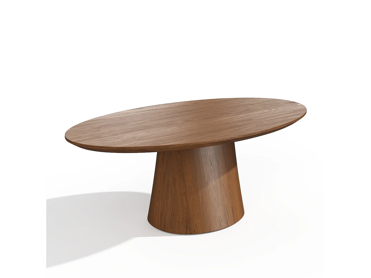 Table à manger BOSCA en bois contreplaqué noyer clair 200x110cm
