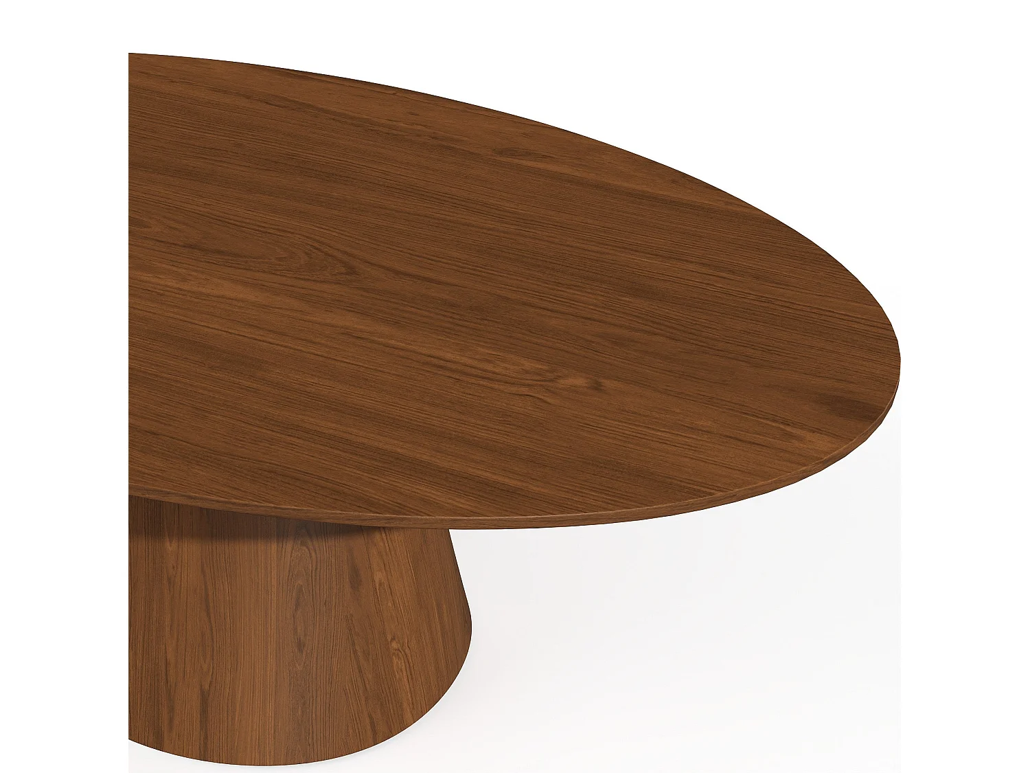 Table à manger BOSCA en bois contreplaqué noyer clair 200x110cm