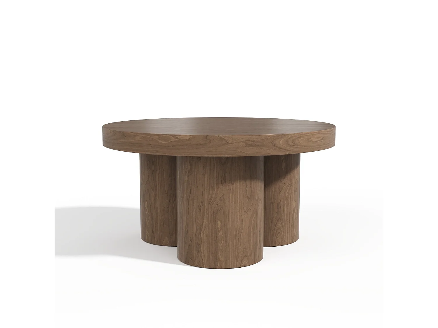 Table basse NARI en bois contreplaqué noyer clair 70x70cm