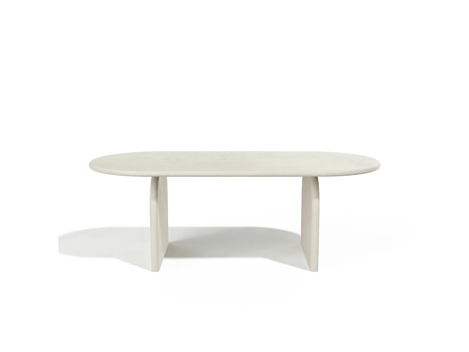 Table à manger BRIA en micro ciment blanc 200x100cm