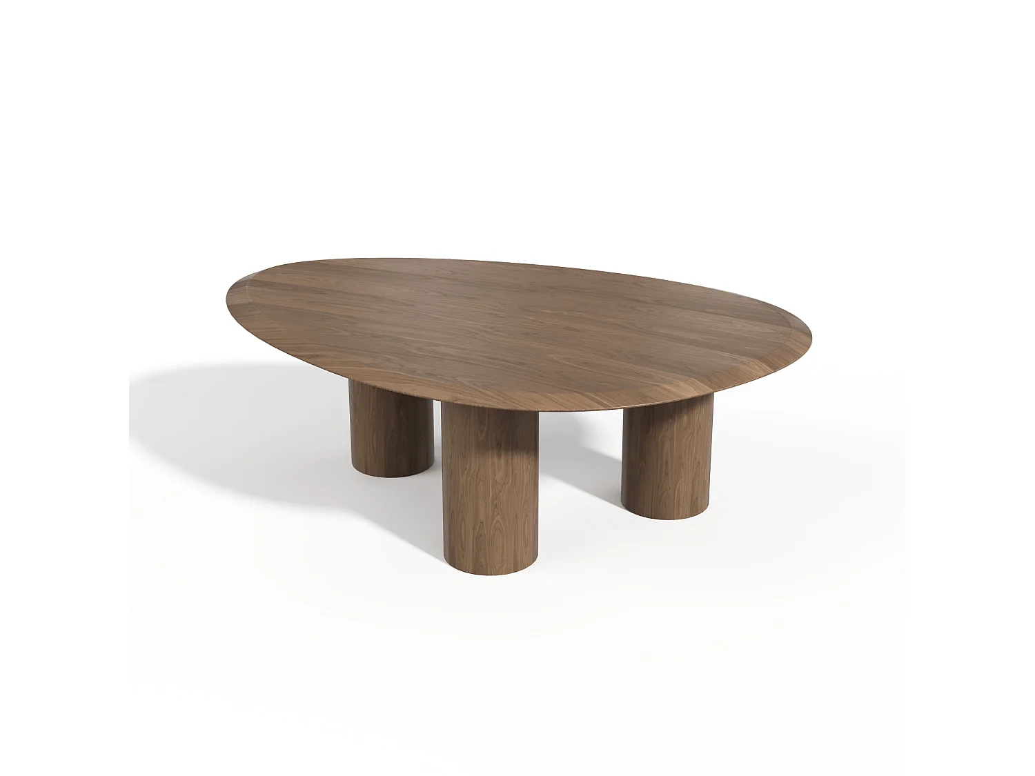 Table basse LOEN en bois contreplaqué noyer clair