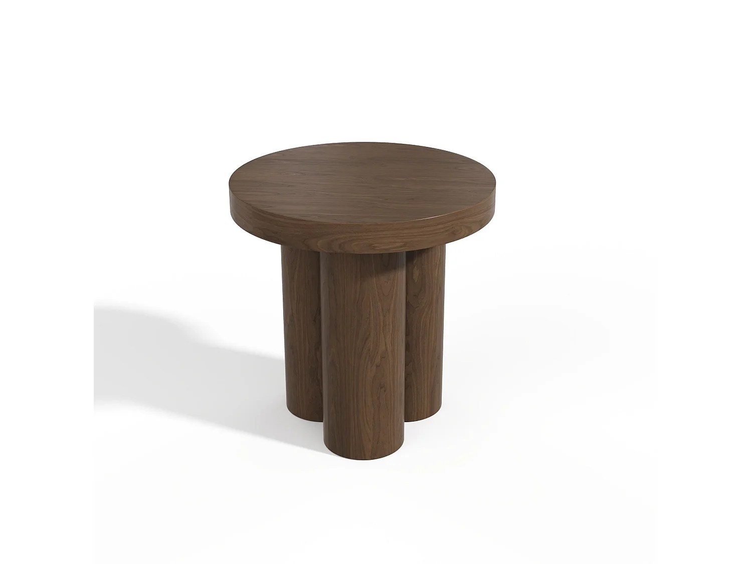 Table d'appoint NARI en bois contreplaqué noyer foncé