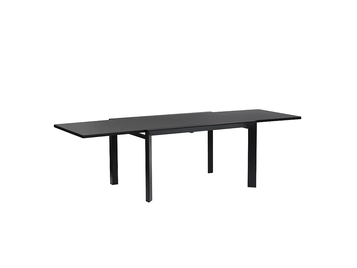 Table de jardin en aluminium noir extensible 6/10 pers.