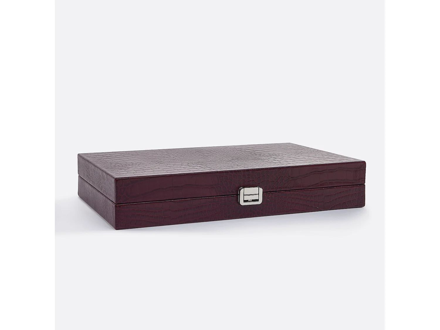 Backgammon - Medium BACKGAMMON en cuir prune