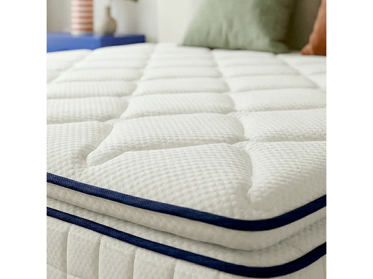 Matelas mousse 140x190 cm avec surmatelas intégré - 7 zones de confort - Confort Signature