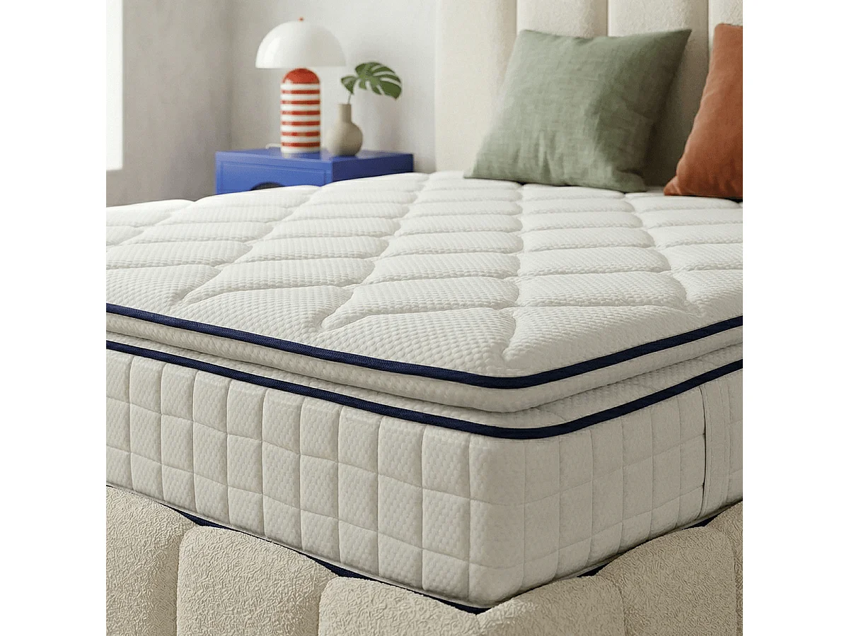 Matelas mousse 140x190 cm avec surmatelas intégré - 7 zones de confort - Confort Signature