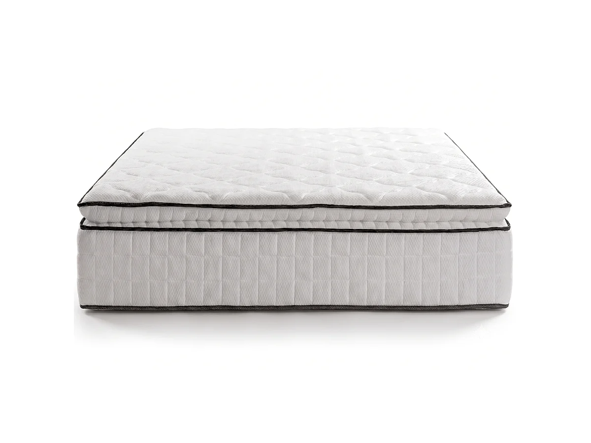 Matelas mousse 90x190 cm avec surmatelas intégré - 7 zones de confort - Confort Signature