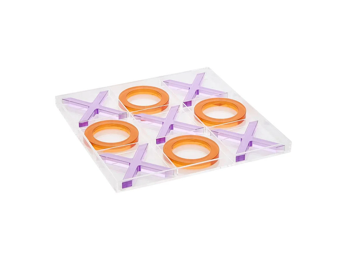 Jeu de Morpion en Plexiglass "Poolside" 23cm Violet