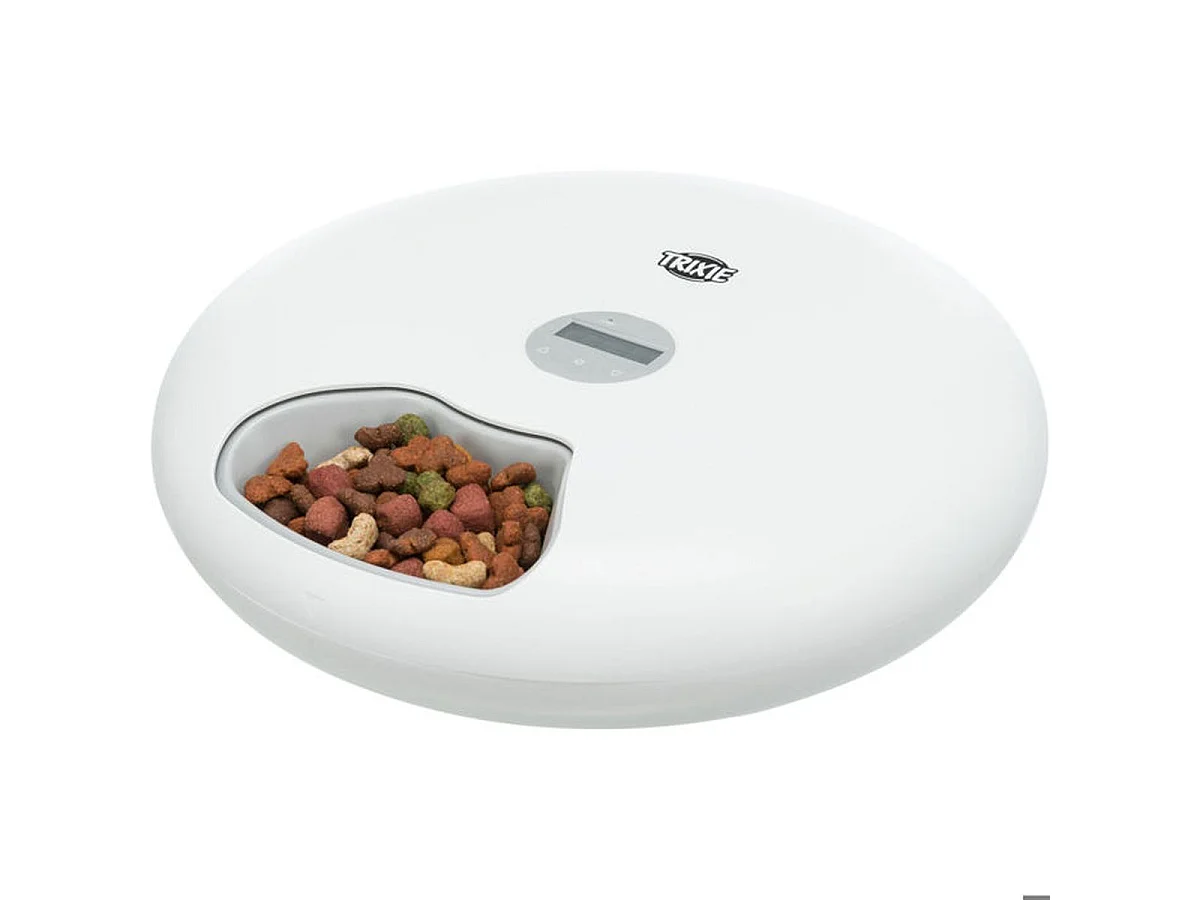 TRIXIE TX5+1 Automatischer Haustierfutterautomat - 1,08 L Kapazität - 6 Portionen à 180 ml - Weiß