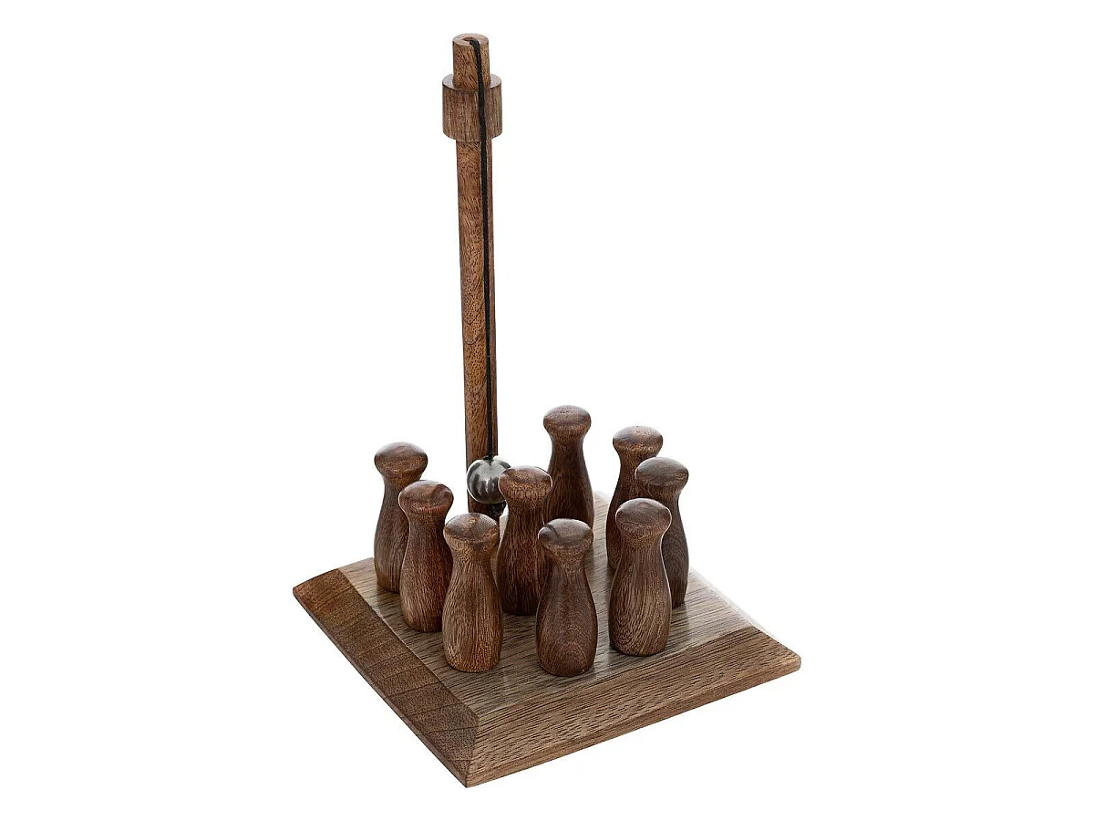 Jeu de Quilles en Bois "Café" 22cm Marron