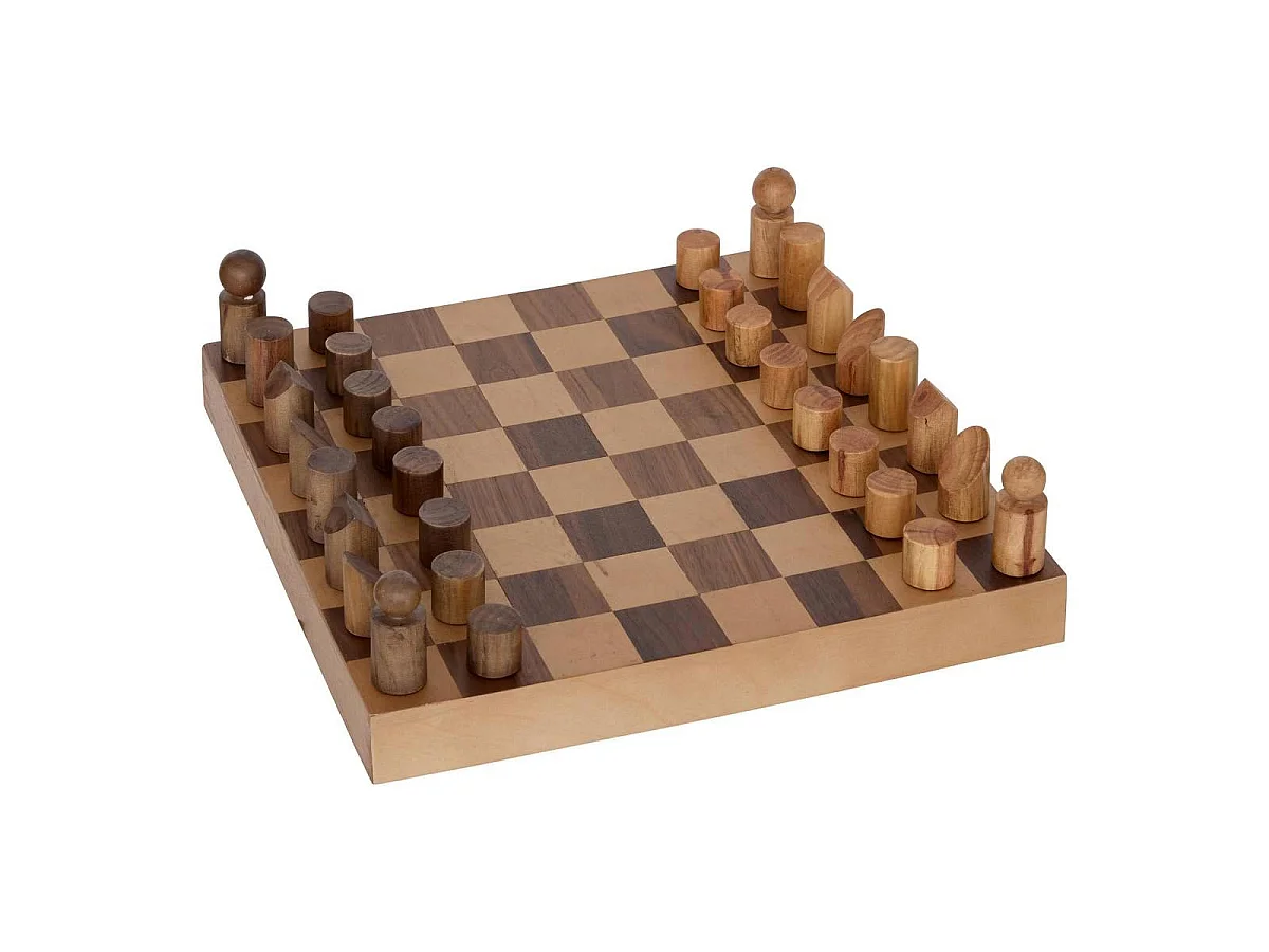 Jeu d'Échecs en Bois "Micka" 40cm Marron