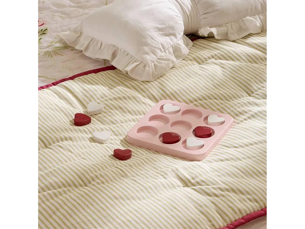 Jeu de Morpion Déco "Love" 18cm Rose