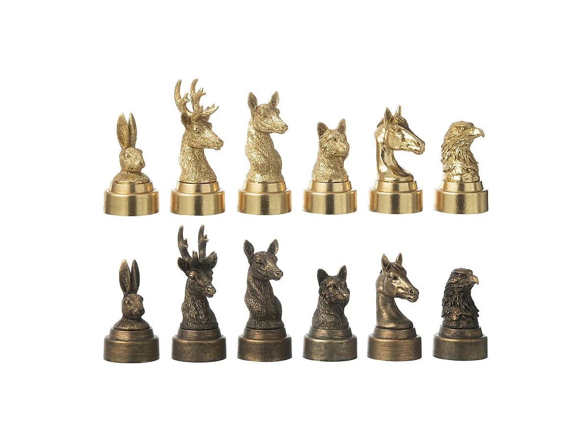 Jeu d'Échecs Design "Animaux" 60cm Multicolore