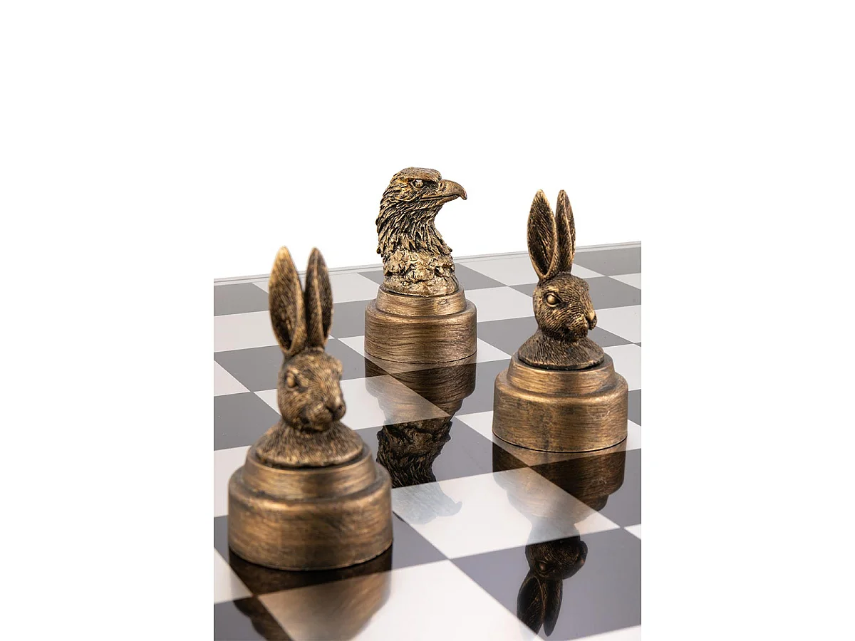 Jeu d'Échecs Design "Animaux" 60cm Multicolore