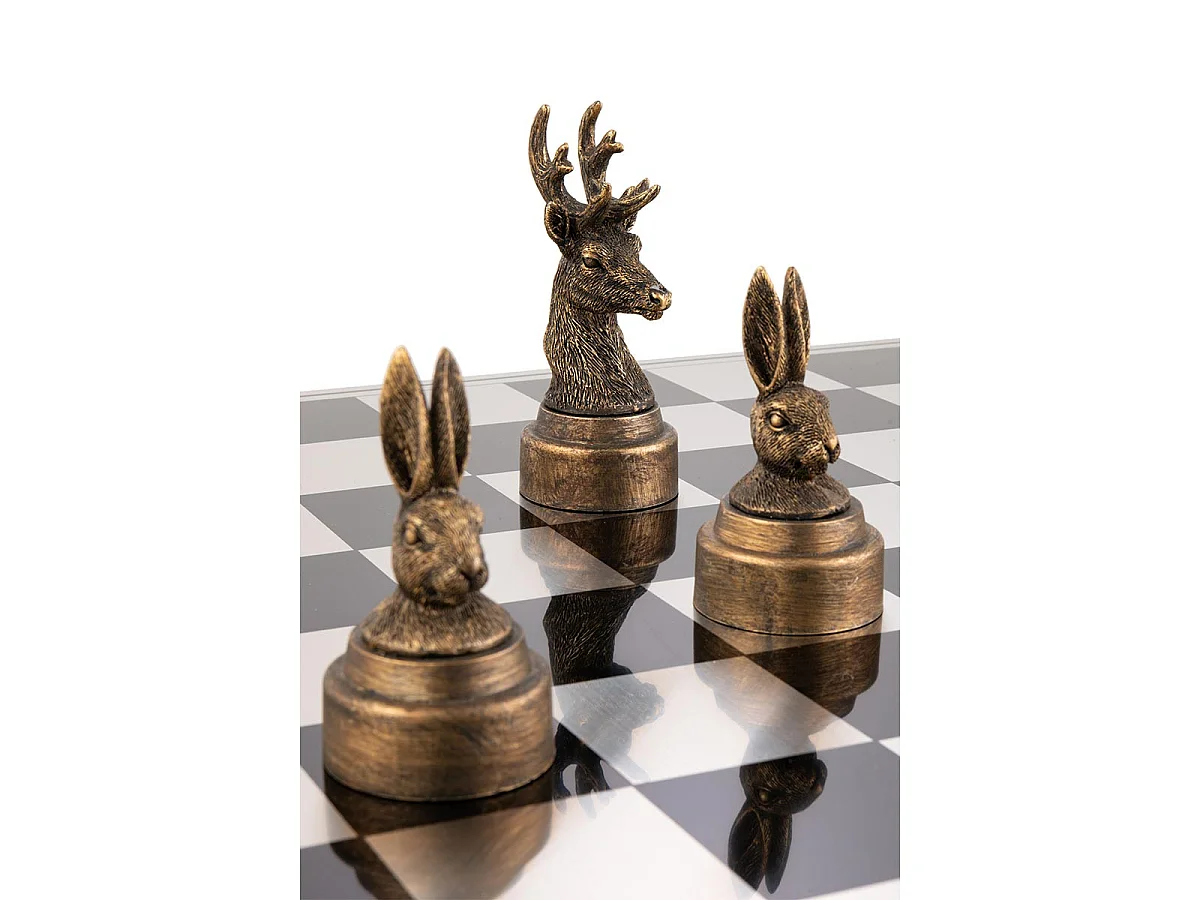 Jeu d'Échecs Design "Animaux" 60cm Multicolore