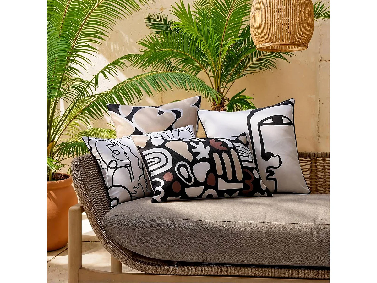 Housse de Coussin Extérieur "Nolan" 40x40cm Beige