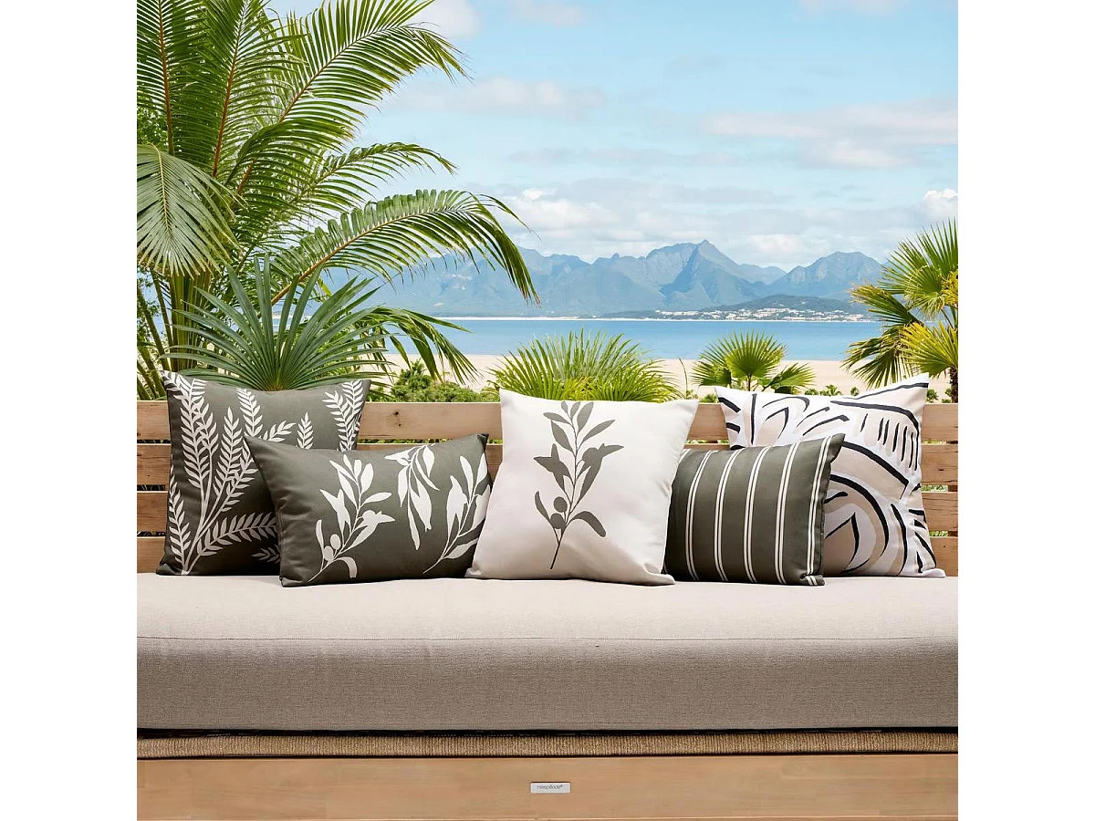 Housse de Coussin Extérieur "Tileo" 40x40cm Beige