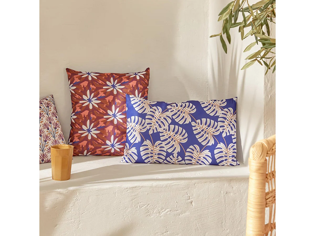 Housse de Coussin Extérieur "Lahna" 40x40cm Terracotta