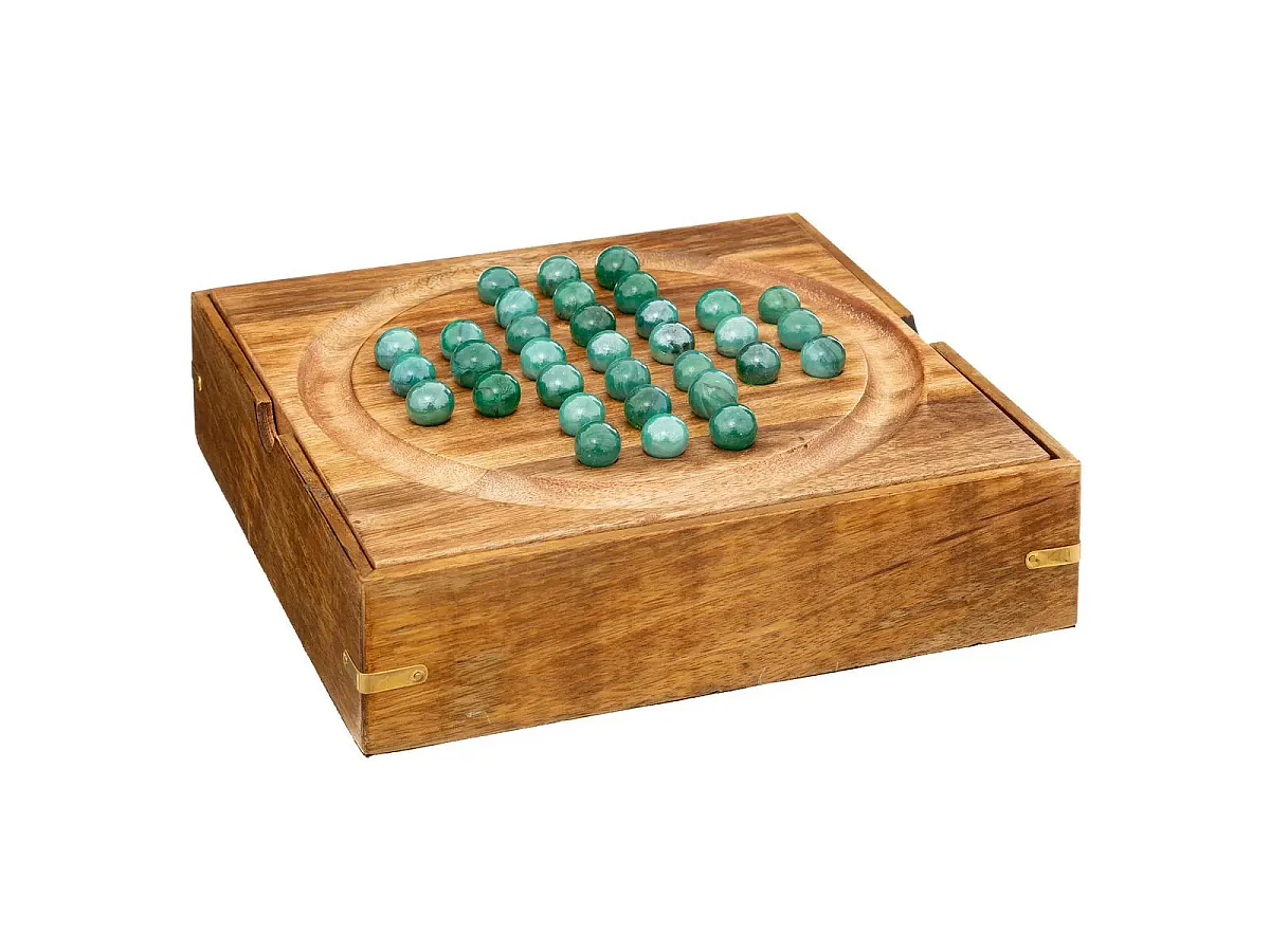 Plateau Multi-Jeux en Bois Déco "Ines" 23cm Marron