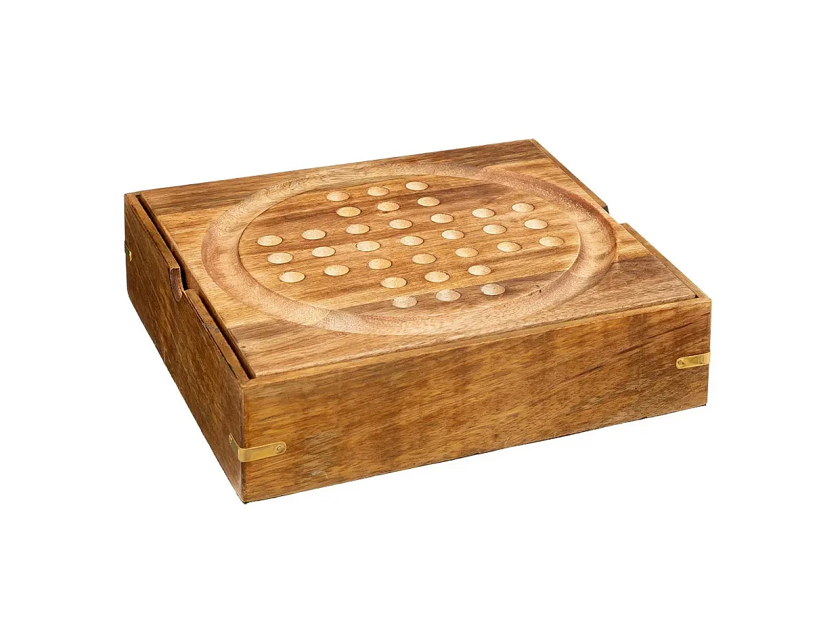 Plateau Multi-Jeux en Bois Déco "Ines" 23cm Marron