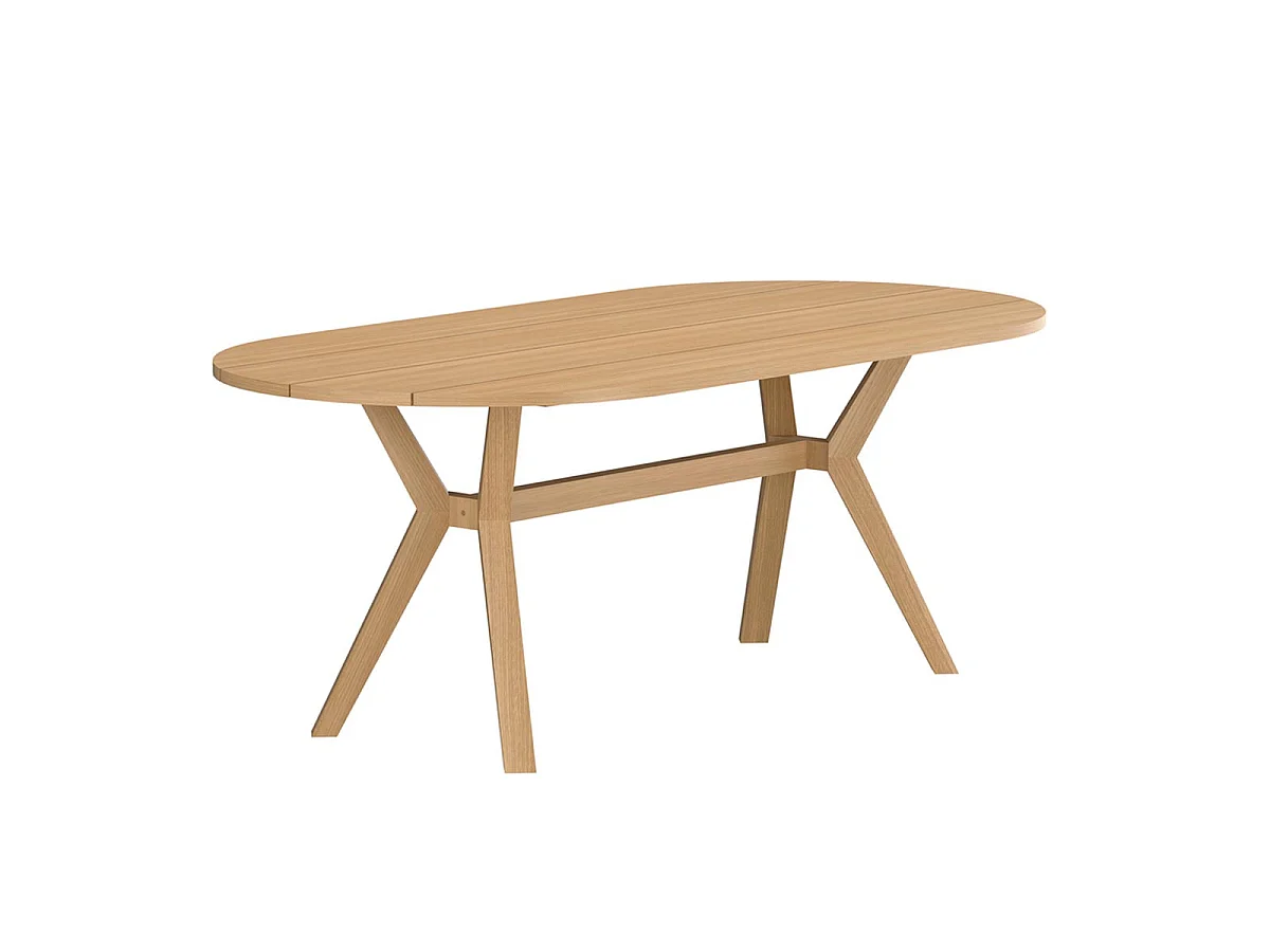 Table de Jardin Ovale en Teck "Kenya" 200cm Naturel