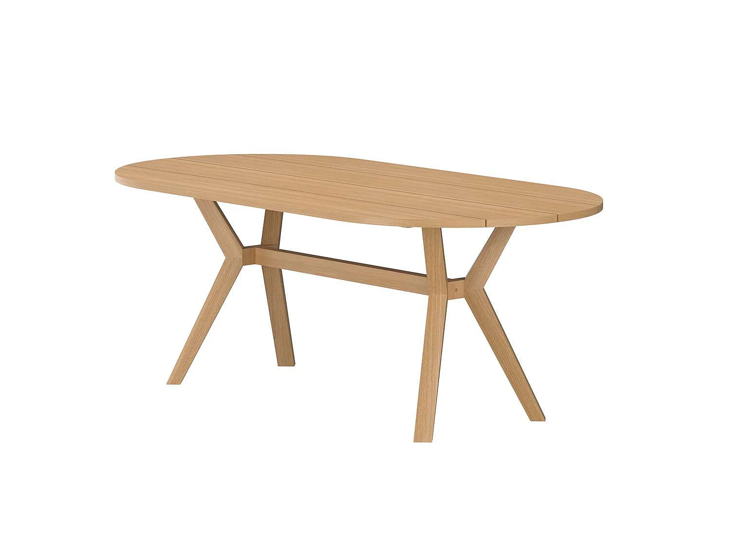 Table de Jardin Ovale en Teck "Kenya" 200cm Naturel