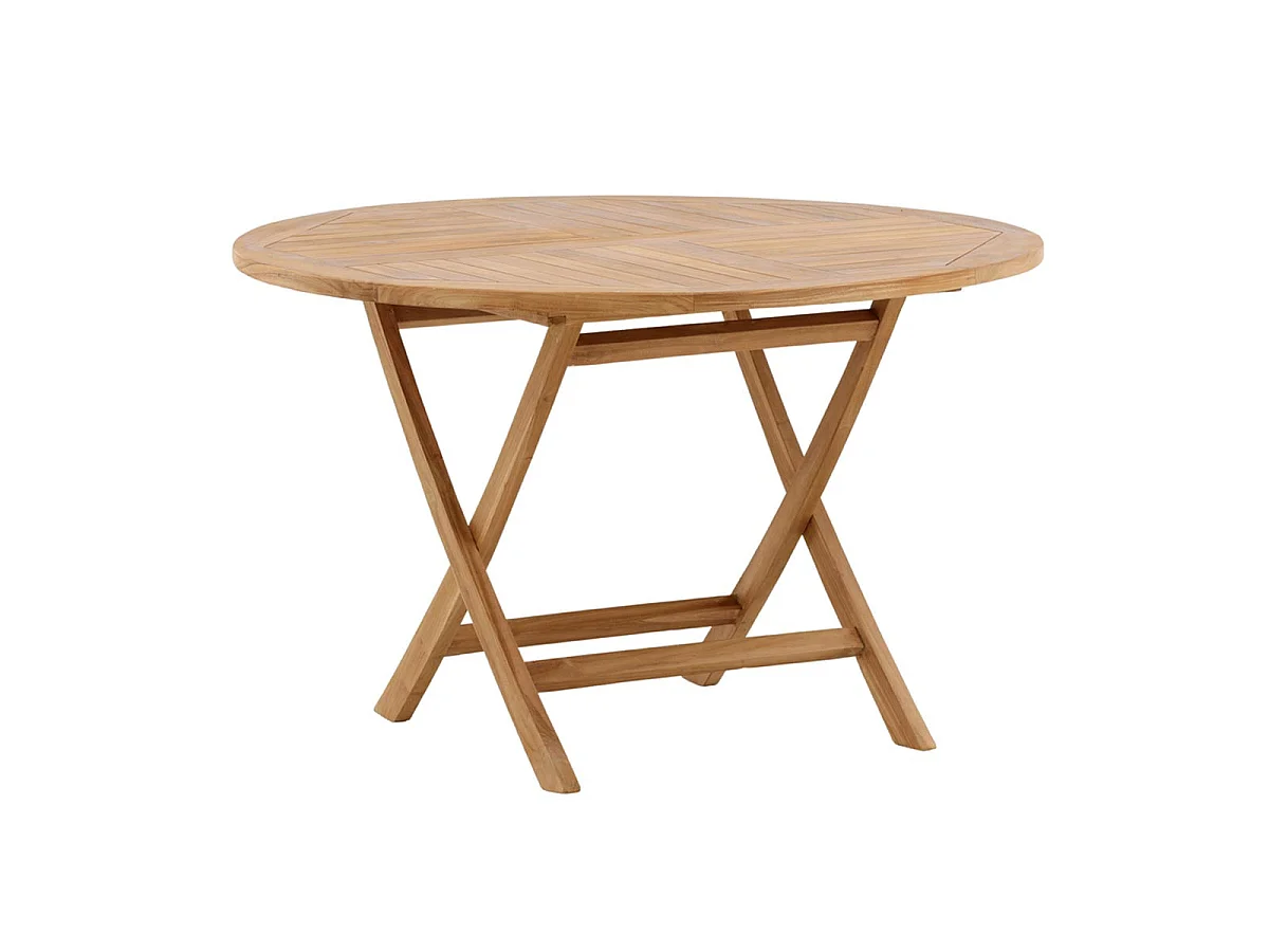 Table de Jardin Ronde "Kenya" 120cm Naturel