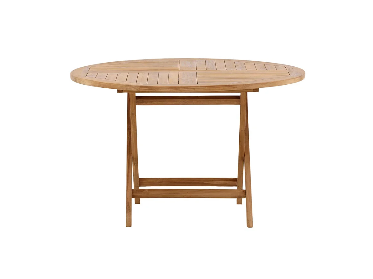 Table de Jardin Ronde "Kenya" 120cm Naturel