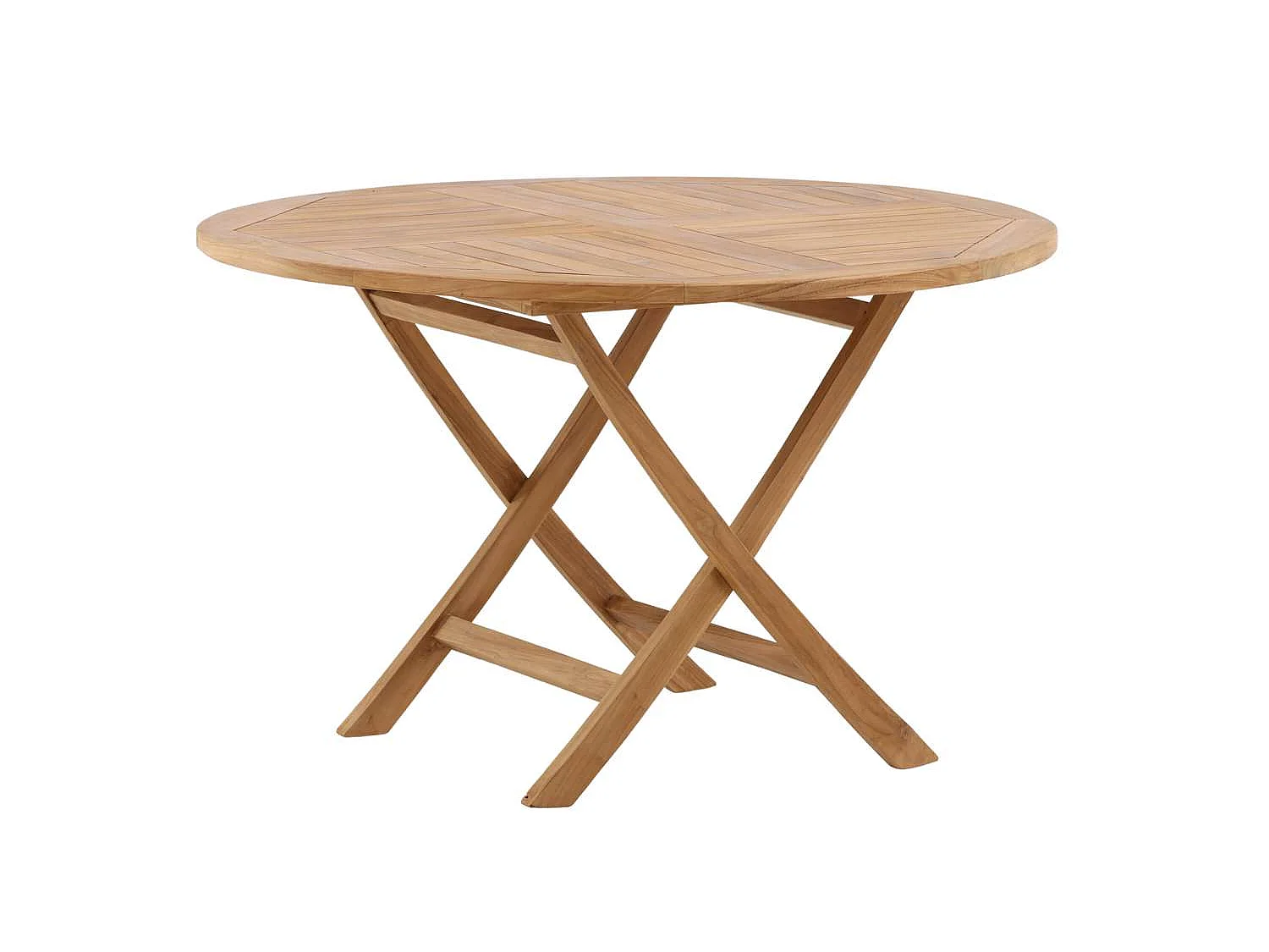 Table de Jardin Ronde "Kenya" 120cm Naturel