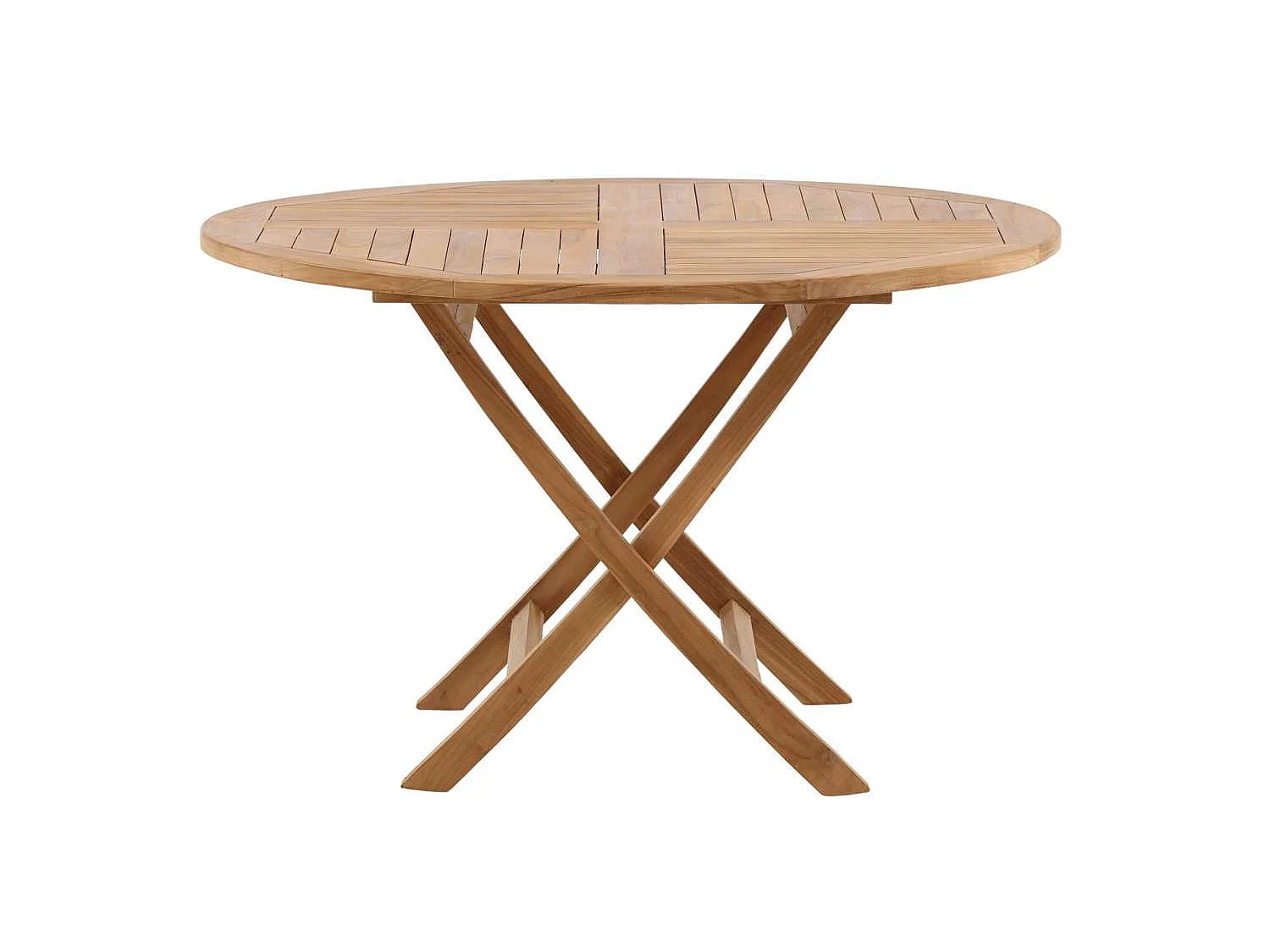 Table de Jardin Ronde "Kenya" 120cm Naturel