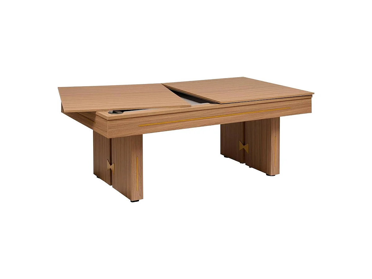 Table de Billard 3 en 1 "Dave" 215cm Marron