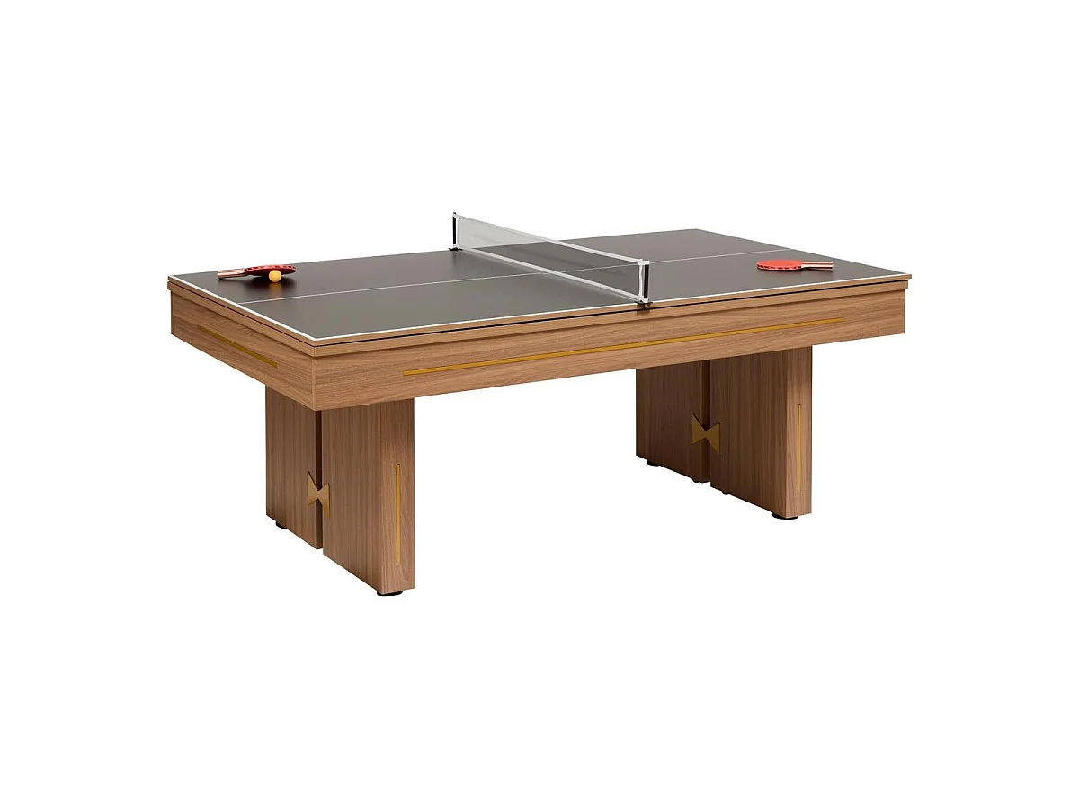 Table de Billard 3 en 1 "Dave" 215cm Marron