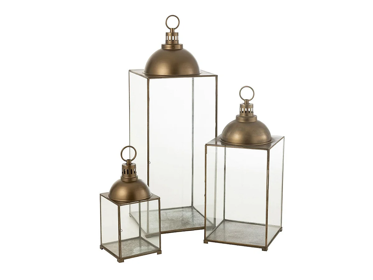 Lanterne Design en Verre "Hagrid" 57cm Bronze