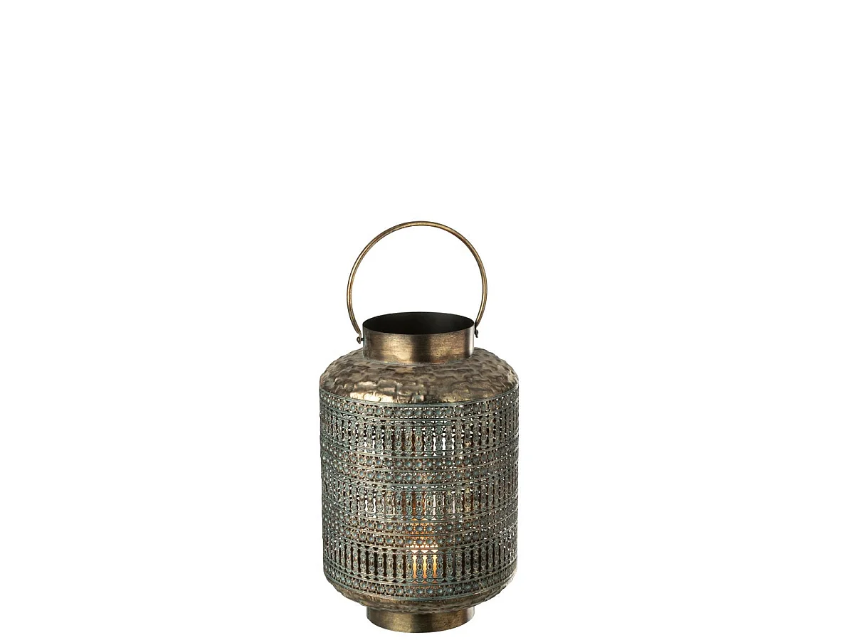 Lanterne Cylindrique en Métal "Antique" 44cm Bronze