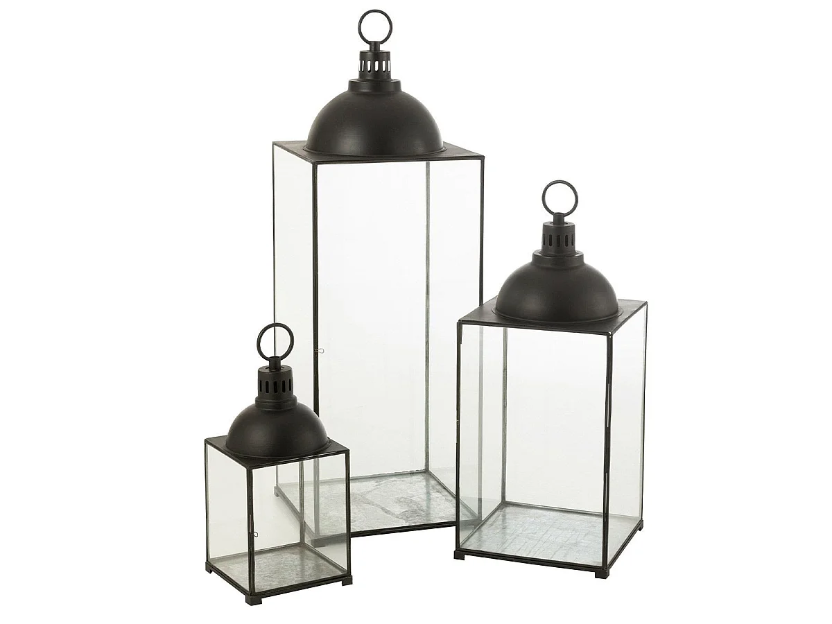 Lanterne Design en Verre "Hagrid" 85cm Noir