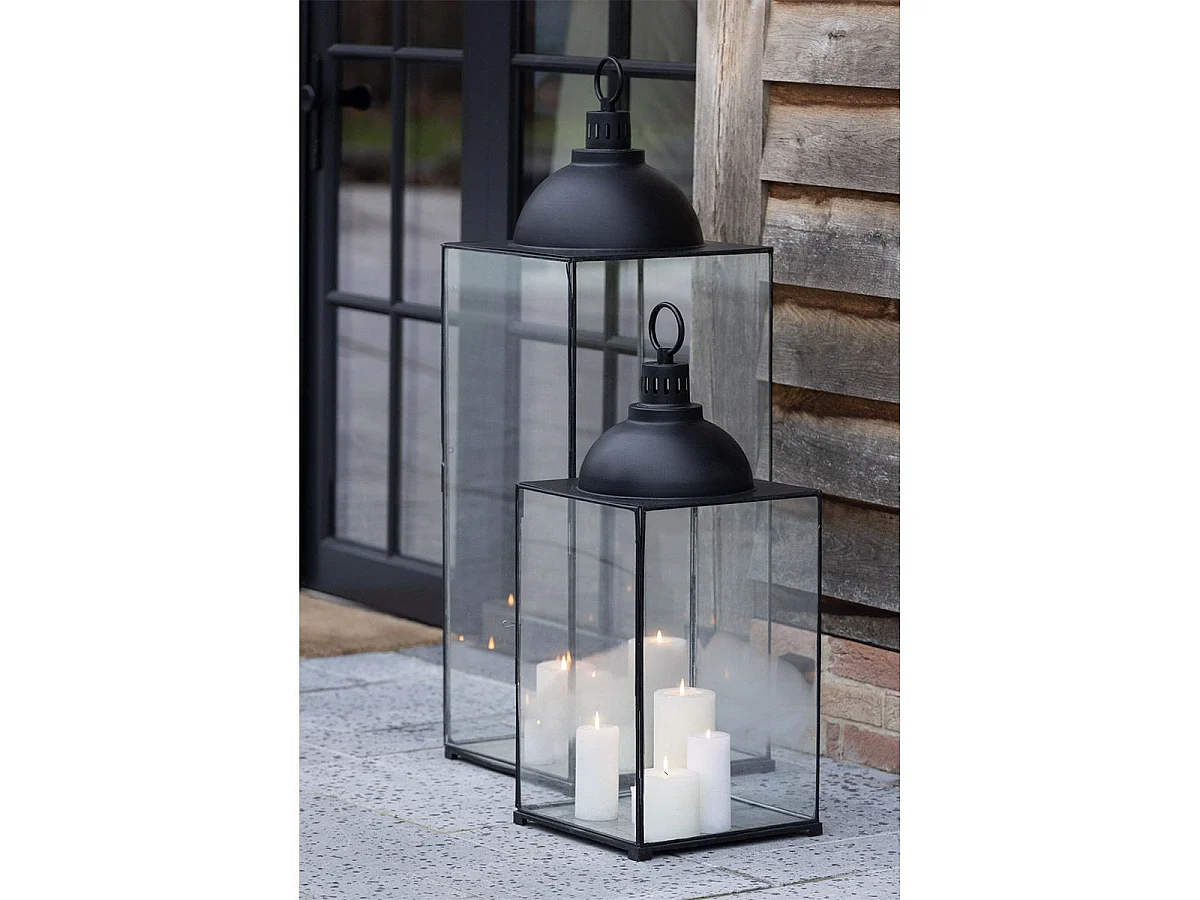 Lanterne Design en Verre "Hagrid" 85cm Noir