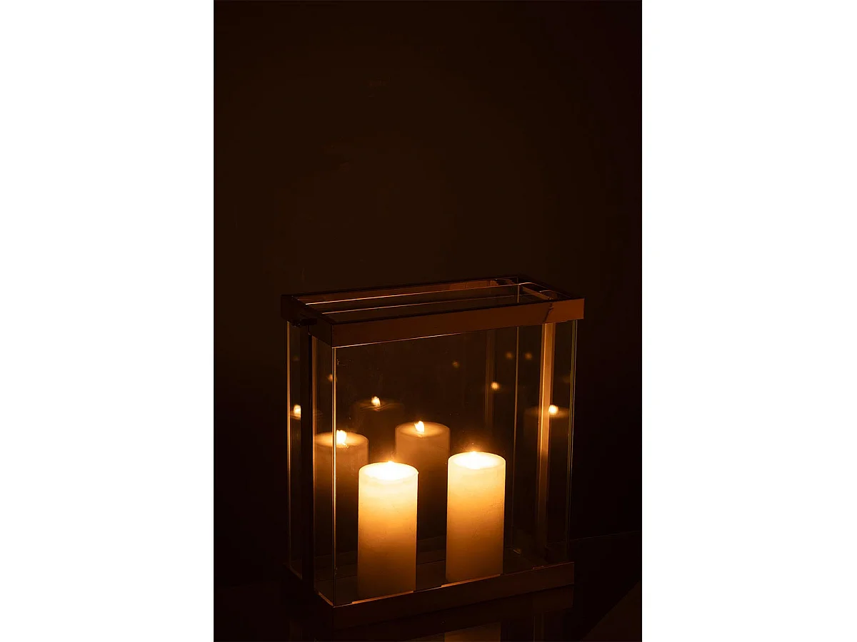 Lanterne en Verre "Enma" 35cm Or