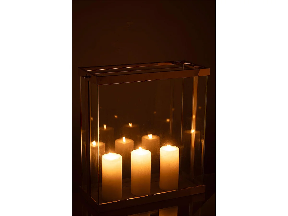 Lanterne en Verre "Enma" 45cm Or
